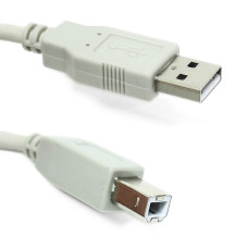 Кабель USB2.0 Am-Bm 1.8м <> . белый