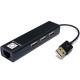 Концентратор USB 2.0 5bites UA2-45-06BK 3 ports Black + LAN
