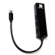 Концентратор Type-C 5bites UA3C-45-09BK 3 ports Black + LAN