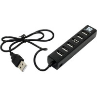 Концентратор USB 2.0 5bites HB27-208BK 7 ports Black