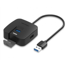 Концентратор OTG USB 2.0/ USB 3.0 Vention CHABF 4 ports черный 1м