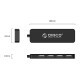 Концентратор USB 2.0 Orico FL01-BK 4 ports черный