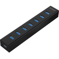 Концентратор USB 3.0 Orico H7013-U3-AD-BK 7 ports черный