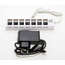 5bites HB27-203PWH Концентратор 7*USB2.0 / БП 5В-2А / 1M / WHITE