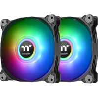 Вентилятор 120мм Thermaltake Pure Duo 12 ARGB Sync Radiator Fan (2 Pack), 500-1500rmp, RGB LED Controller ( CL-F115-PL12SW-A ) Black