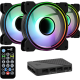 Вентилятор 120мм AeroCool Mirage 12 Pro ARGB 3-pack+Controller Ret
