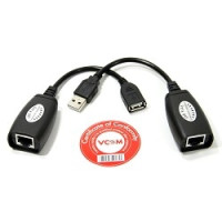 VCOM CU824 Адаптер-удлинитель USB-AMAF/RJ45, по витой паре до 45m [4895182215528]