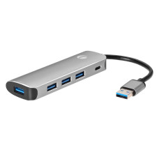 VCOM CU4383A Адаптер концентратор USB 3.1 Type-A -> 4 USB3.0 Alum Shell HUB+ PD, VCOM <CU4383A>