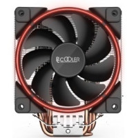 PCCooler GI-X5R Кулер GI-X5R S775/115X/AM2/AM3/AM4 (24 шт/кор, TDP 160W, вент-р 120мм с PWM, Red LED FAN, 5 тепловых трубок 6мм, 1000-1800RPM, 26.5dBa)