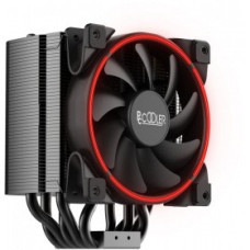 PCCooler Кулер GI-H58UB CORONA R LGA2066/2011/1366/115X/775/AM4/3/3+/AM2/2+/FM1/2/2+ (10 шт/кор, TDP 240W, 120mm PWM SilentPro Red LED FAN, 5 тепловых трубок 8мм, 1000-1800RPM, 26,5dBa)