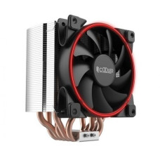 PCCooler Кулер GI-H58U CORONA R LGA2066/2011/1366/115X/775/AM4/3/3+/AM2/2+/FM1/2/2+ (10 шт/кор, TDP 240W, 120mm PWM SilentPro Red LED FAN, 5 тепловых трубок 8мм, 1000-1800RPM, 26,5dBa)