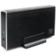 Корпус для HDD 3.5" SATA-USB3.0 Gembird EE3-U3S-80, черный алюминий, сенсорная кнопка