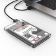 Корпус для HDD 2.5" SATA-USB3.0 Orico 2139U3-CR Прозрачный