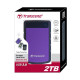 Внешний жесткий диск USB3.0 2.5" 2Тб Transcend StoreJet ( TS2TSJ25H3P ) Черно-фиолетовый