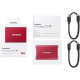 Внешний SSD USB3.0 1Tb SSD Samsung T7 ( MU-PC1T0R/WW ) USB 3.2 Type C Красный