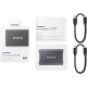 Внешний SSD USB3.0 1Tb SSD Samsung T7 ( MU-PC1T0T/WW ) USB 3.2 Type C Серый