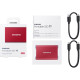 Внешний SSD USB3.0 500Gb SSD Samsung T7 ( MU-PC500R/WW ) USB 3.2 Type C Красный