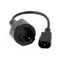 Кабель переходник UPS->розетка VCOM (IE-320 C14 to Socket Type-F)