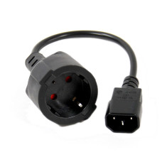 Кабель переходник UPS->розетка VCOM (IE-320 C14 to Socket Type-F)