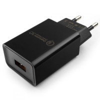 Cablexpert Адаптер питания, Qualcomm QC 3.0, 100/220V - 1 USB порт 5/9/12V, черный (MP3A-PC-17)