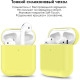 Чехол Brosco для Apple AirPods 2 силиконовый, желтый