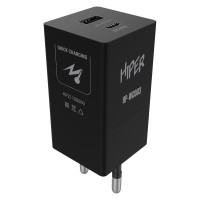 HIPER СЗУ 20 Вт, QC/PD, TYPE-C + USB A, черный (HP-WC003)