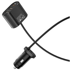 HOCO HC-24397 Z35/ Авто ЗУ/ PD + QC 3.0/ Две части: 1+3 USB/ Выход: 5V_9V_12V, 42W/ Black