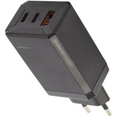 Зарядное устройство сетевое UNBRÖKE PD-80 QC3.0 + 2xType-C 65W черное