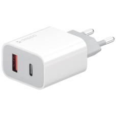 Сетевое зарядное устройство Power Delivery Deppa QC 3.0 33W USB A + Type-C белое (11426)
