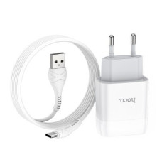 HOCO HC-13018 C72A/ Сетевое ЗУ + Кабель Type-C 1m/ 1 USB/ Выход: 10.5W/ White