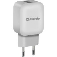 Defender Сетевой адаптер 2xUSB, 5V/2.1А, белый, пакет (EPA-13) (83841)