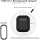 Чехол Brosco для Apple AirPods 2 силиконовый с карабином, розово-золотистый