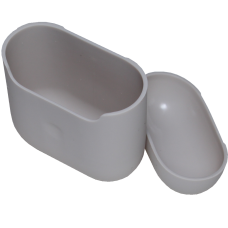 Чехол Brosco для Apple AirPods 2 силиконовый, серый