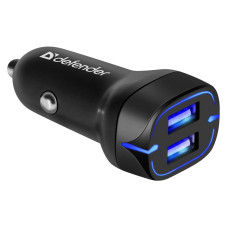 Defender Автомобильный адаптер 2xUSB, 5V/3.4А (UCA-34) (83834)