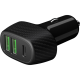 Зарядное устройство автомобильное Deppa 2xUSB A + USB Type-C, QC 3.0, черное (11296)