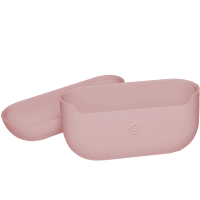 Чехол Brosco для Apple AirPods Pro силиконовый, темно-розовый