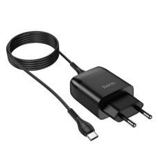 HOCO HC-32545 C72Q/ Сетевое ЗУ + Кабель Type-C 1m/ QC 3.0/ 1 USB/ Выход: 5V_9V_12V, 18W/ Black