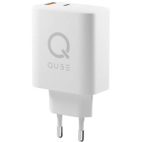 Сетевое зарядное устройство QUB 65W USB A + Type-C белое (QWCGAN65WWHT)