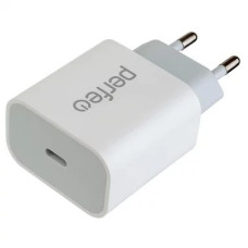 PERFEO Сетевое зарядное устройство PD, с разъемом Type-C, 20W, белый, тип 2 (I4641)