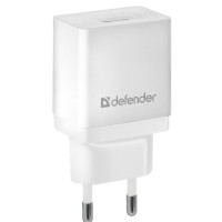 Defender Сетевой адаптер 1xUSB, 5V/2.1А, белый , пакет (EPA-10) (83549)