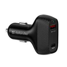 Defender Автомобильное ЗУ UCA-90 36W, USB QC3.0, Type-C/PD3.0 (83836)