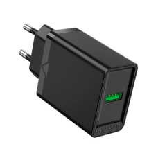 Зарядное устройство сетевое Vention FABB0-EU USB2.0 QC 3.0 Черный