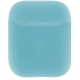 Чехол Brosco для Apple AirPods 2 силиконовый, голубой