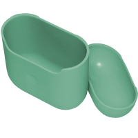 Чехол Brosco для Apple AirPods 2 силиконовый, мятный