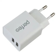 PERFEO Сетевое зарядное устройство с разъемом USB, 1А, белый, тип 1 (I4625)