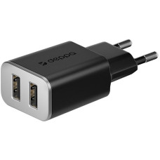 Зарядное устройство сетевое Deppa 3.4A, 2xUSB, Черный (11385)