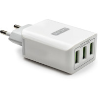 Зарядное устройство сетевое LuxCase QY-13G 3,2A 3xUSB серый