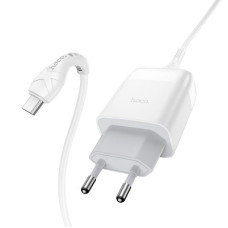 HOCO HC-32538 C72Q/ Сетевое ЗУ + Кабель Micro 1m/ QC 3.0/ 1 USB/ Выход: 5V_9V_12V, 18W/ White