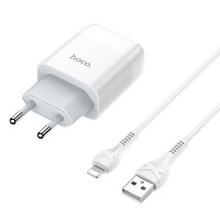 HOCO HC-12998 C72A/ Сетевое ЗУ + Кабель Lightning 1m/ 1 USB/ Выход: 10.5W/ White