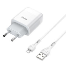 HOCO HC-12998 C72A/ Сетевое ЗУ + Кабель Lightning 1m/ 1 USB/ Выход: 10.5W/ White